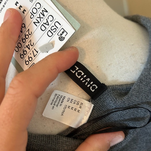 Gray Women's Polo button Top - Picture 4 of 4